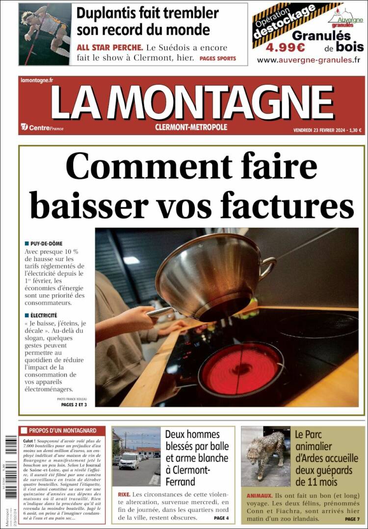 Portada de La Montagne (Francia)