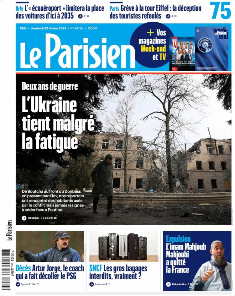 Portada de Le Parisien (Francia)