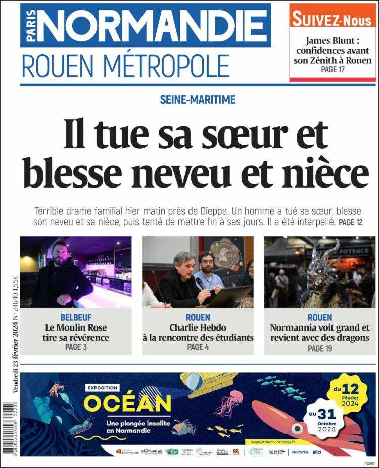 Portada de Paris Normandie (Francia)