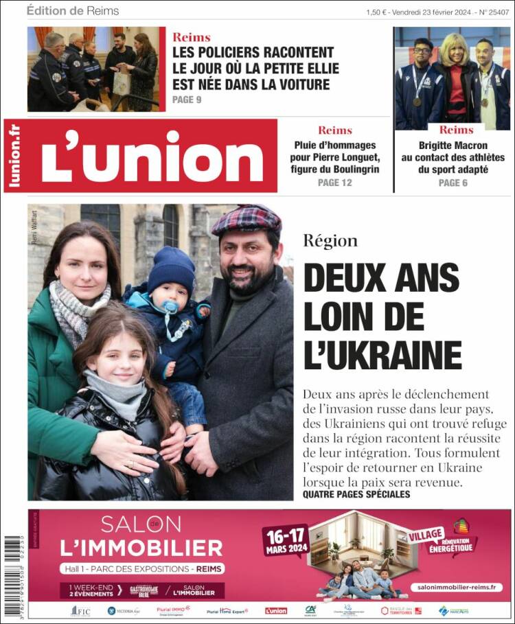 Portada de L'Union (Francia)