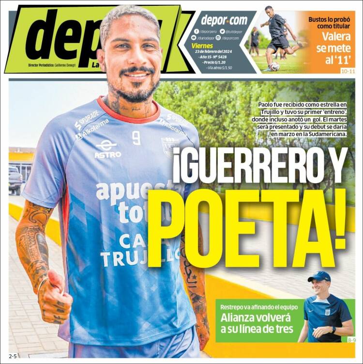 Portada de Depor (Per&uacute;)