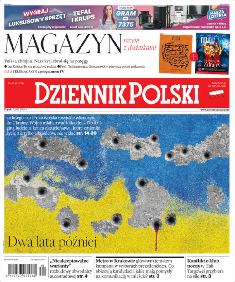 Portada de Dziennik (Polonia)