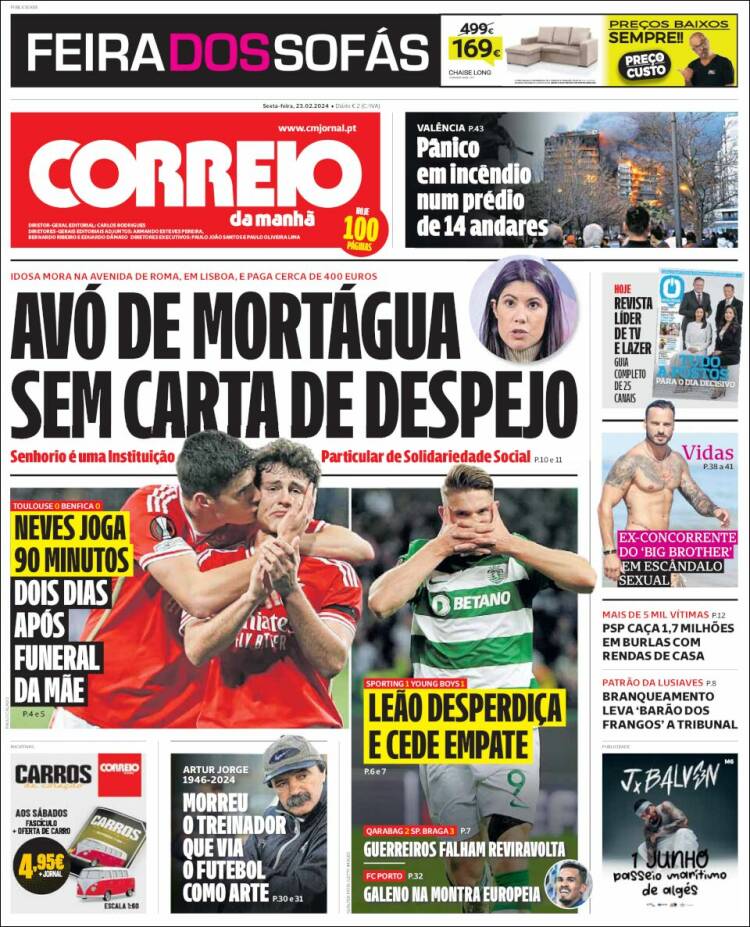 Portada de Correio da Manhã (Portugal)