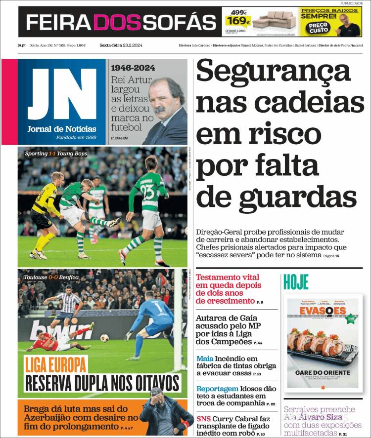 Portada de Jornal de Notícias (Portugal)
