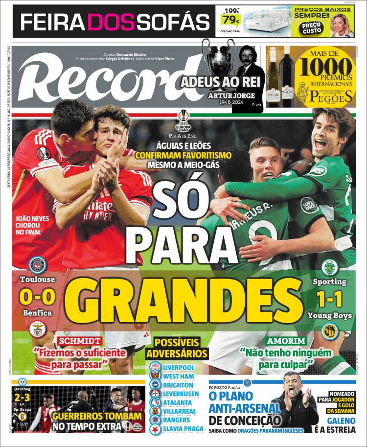 Portada de Record (Portugal)