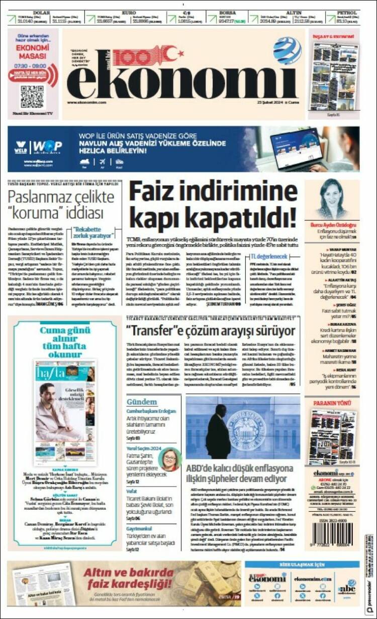 Portada de Dünya (Turqu&iacute;a)