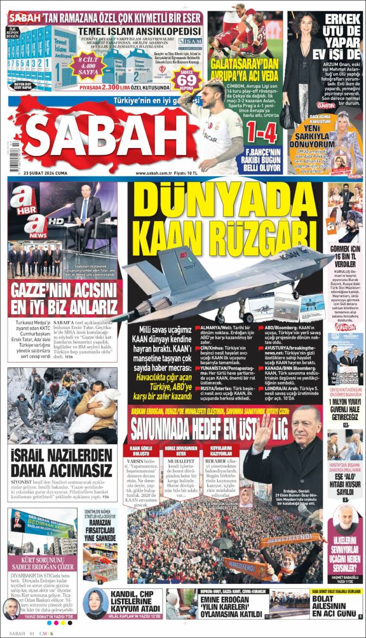 Portada de Sabah (Turqu&iacute;a)