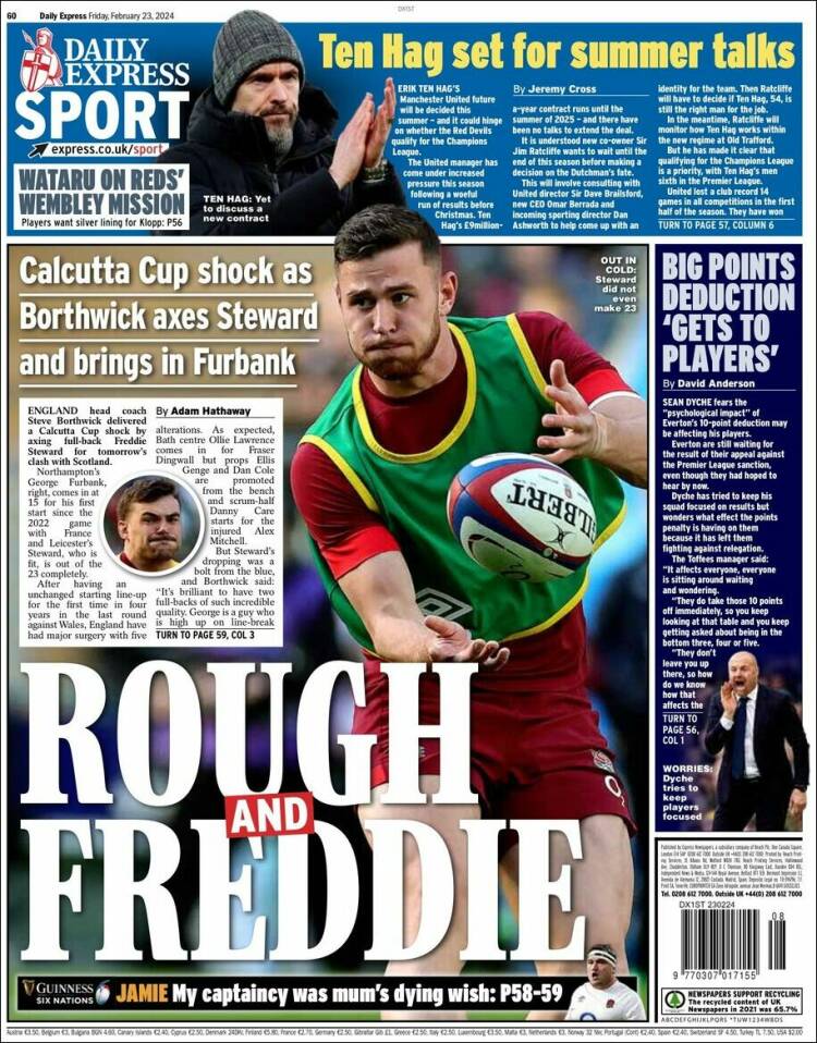 Portada de Express Sport (Reino Unido)