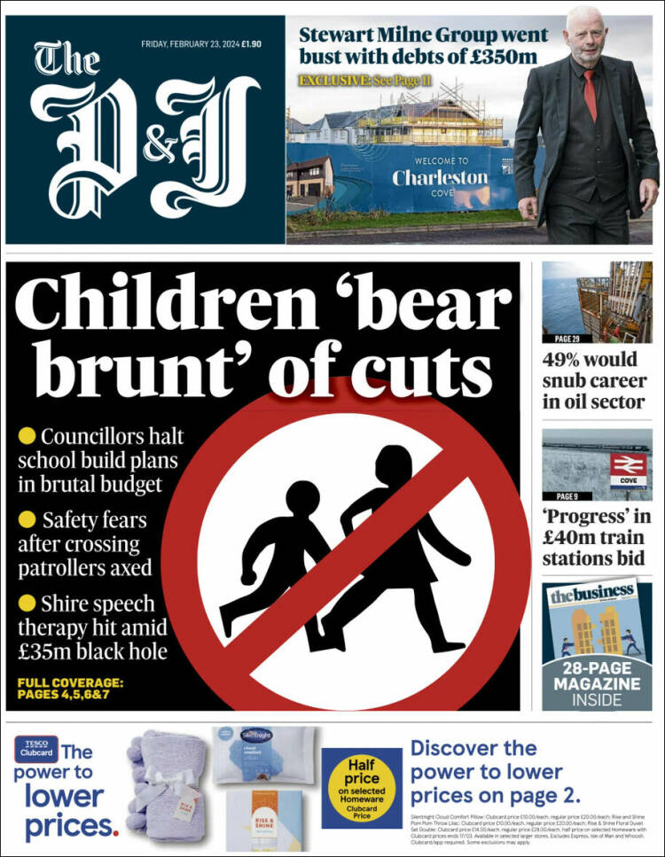 Portada de The Press and Journal (Reino Unido)