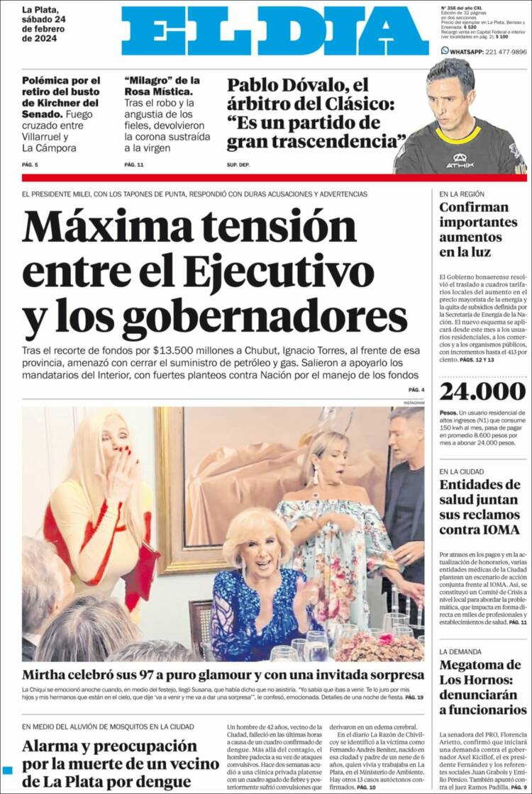 Portada de El Día de la Plata (Argentina)