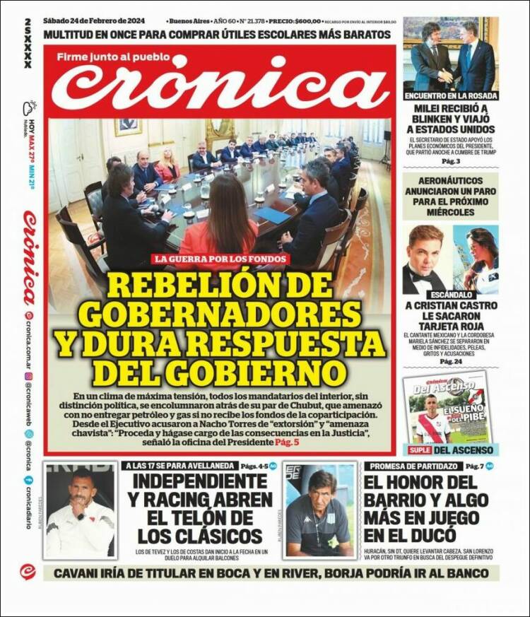 Portada de La Voz del Chaco (Argentina)