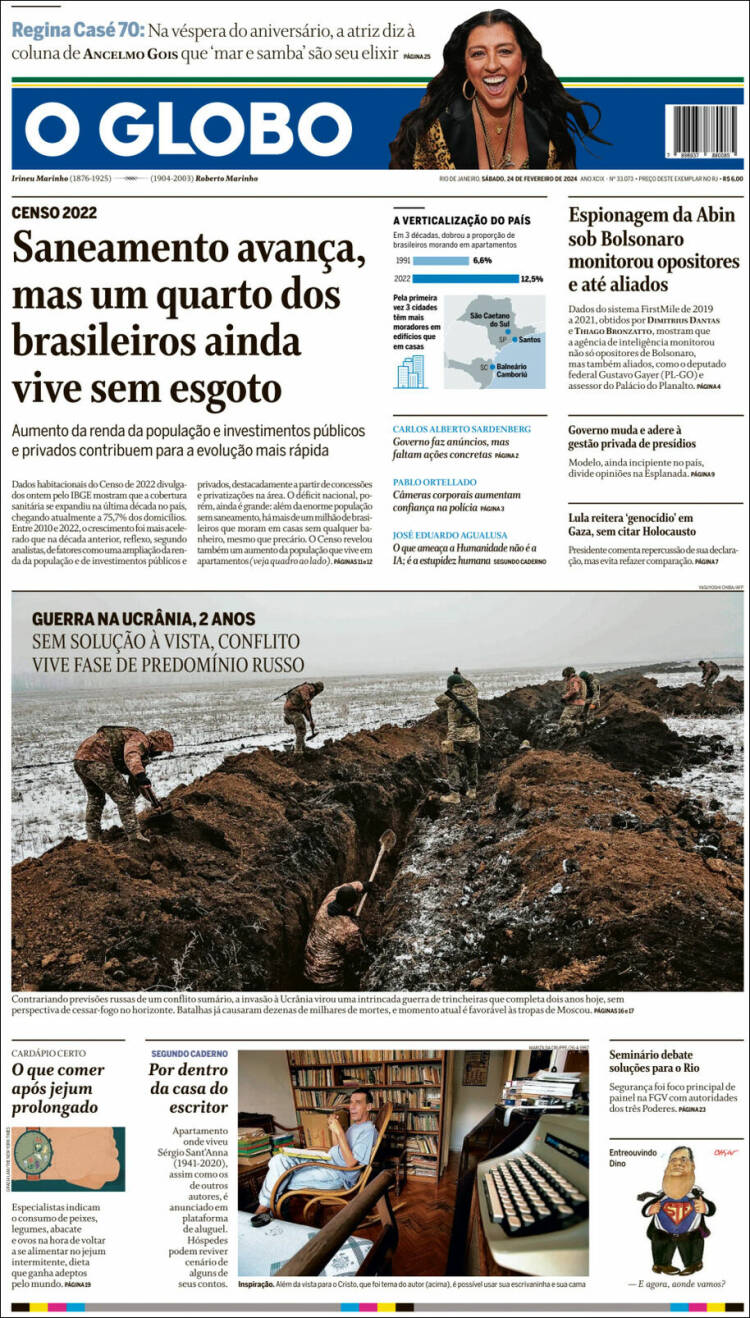 Portada de O Globo (Brasil)