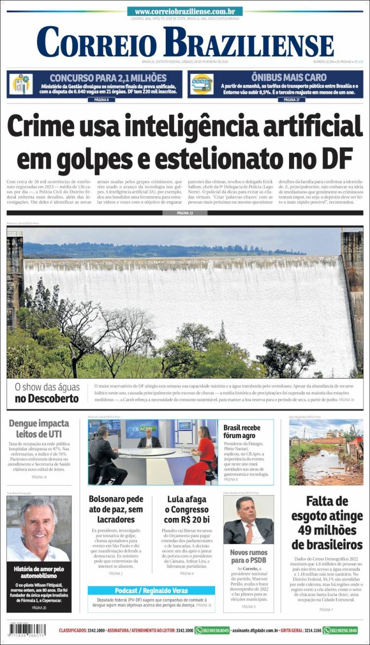 Portada de Correio Braziliense (Brasil)