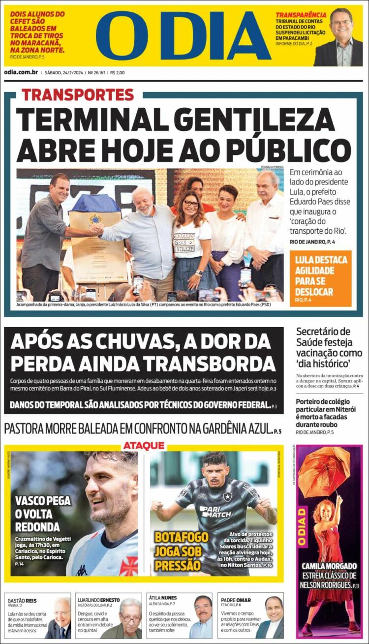 Portada de O Dia (Brasil)