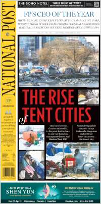 Portada de The National Post (Canada)