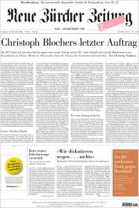 Portada de Neue Zürcher Zeitung (Suisse)
