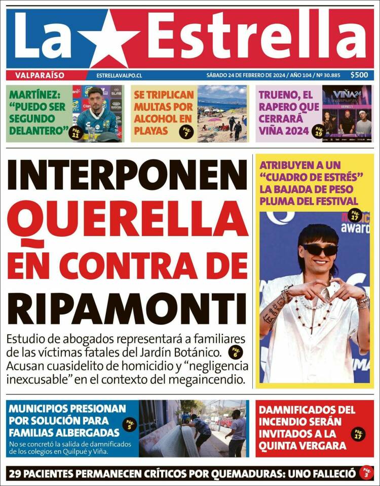 Portada de Estrella de Valparaiso (Chile)