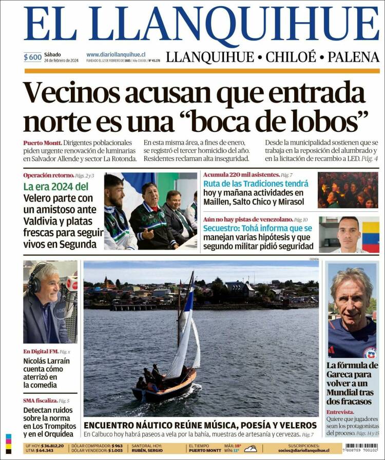 Portada de El Llanquihue (Chile)