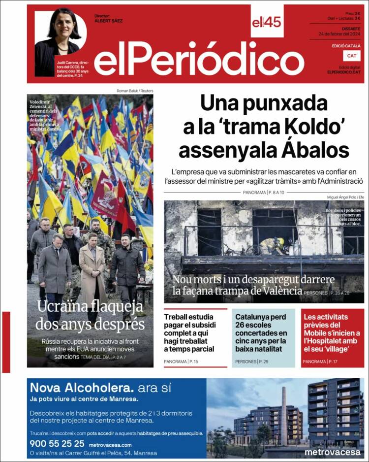 Portada de El Periódico de Catalunya (Espa&ntilde;a)