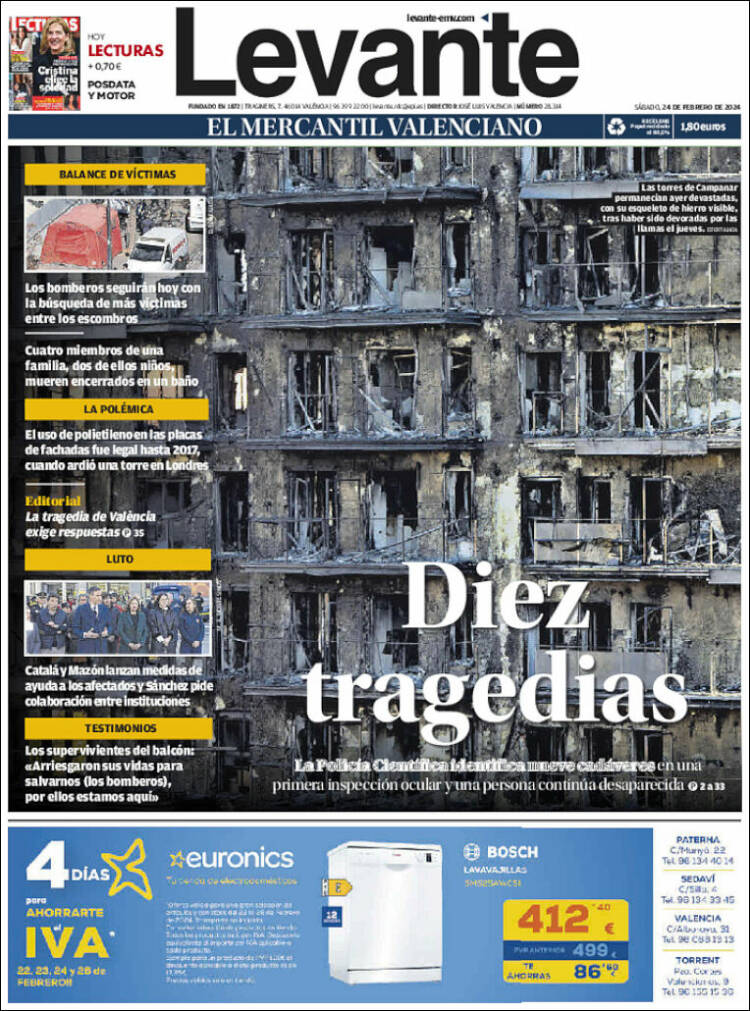 Portada de Levante (Espa&ntilde;a)