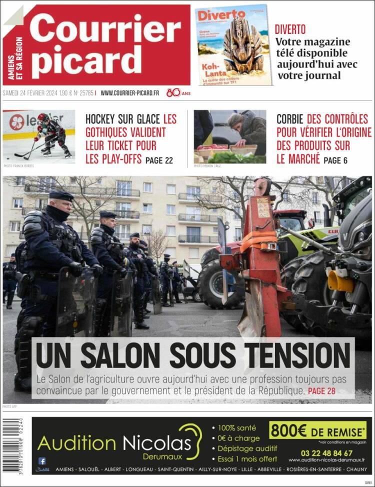Portada de Courrier Picard (Francia)