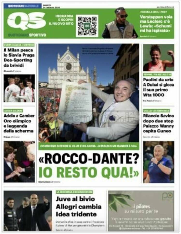 Portada de Quotidiano Sportivo (Italia)