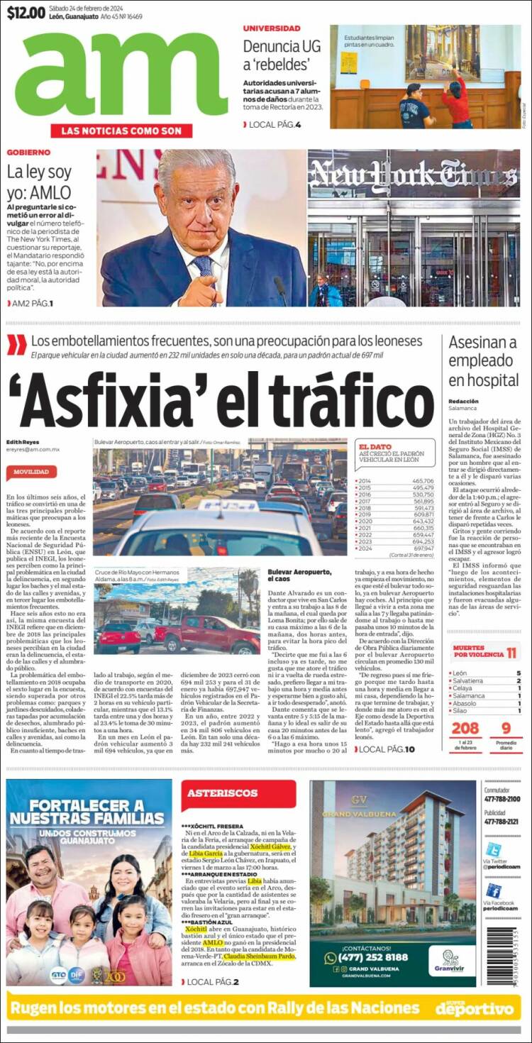 Portada de Al Día A.M. (México)