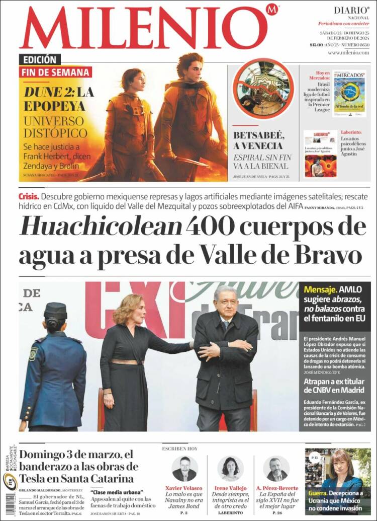 Portada de Milenio (México)