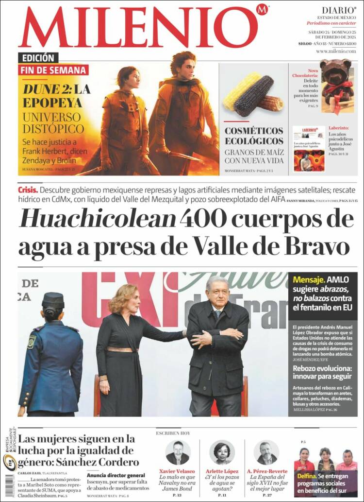 Portada de Milenio - Estado de México (México)