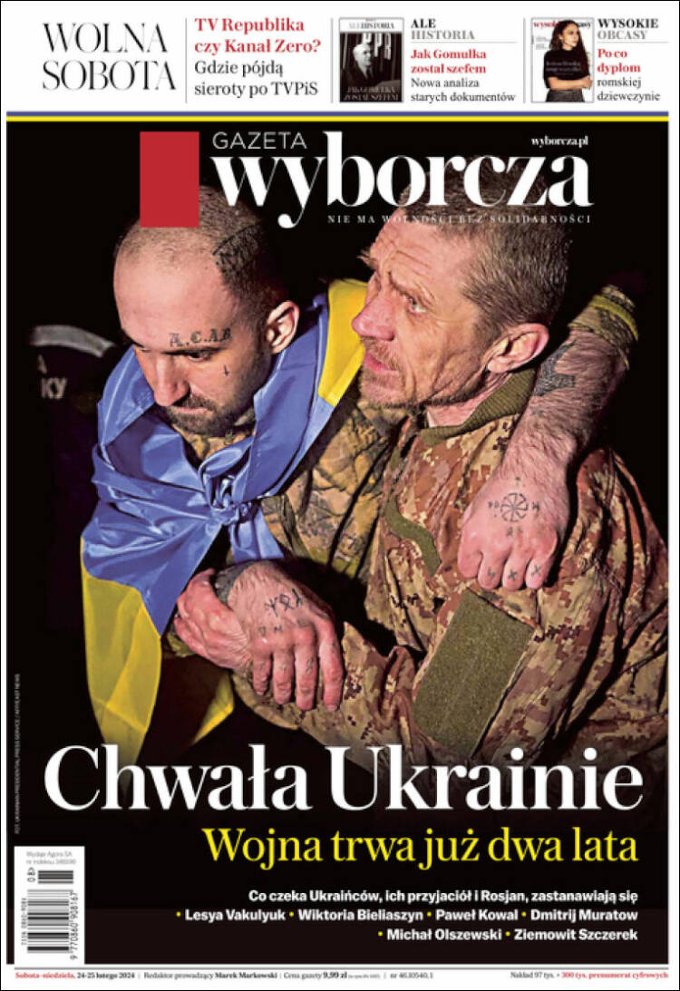 Portada de Gazeta Wyborcza (Polonia)