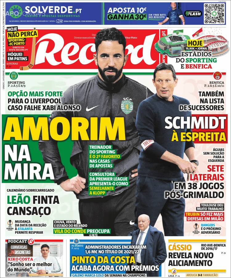Portada de Record (Portugal)