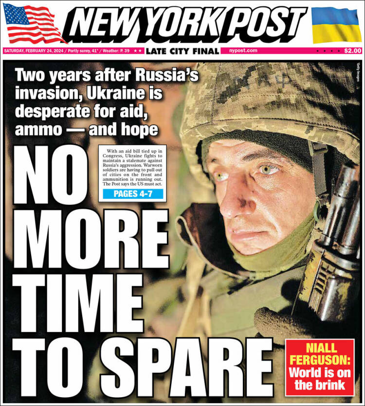 Portada de New York Post (USA)