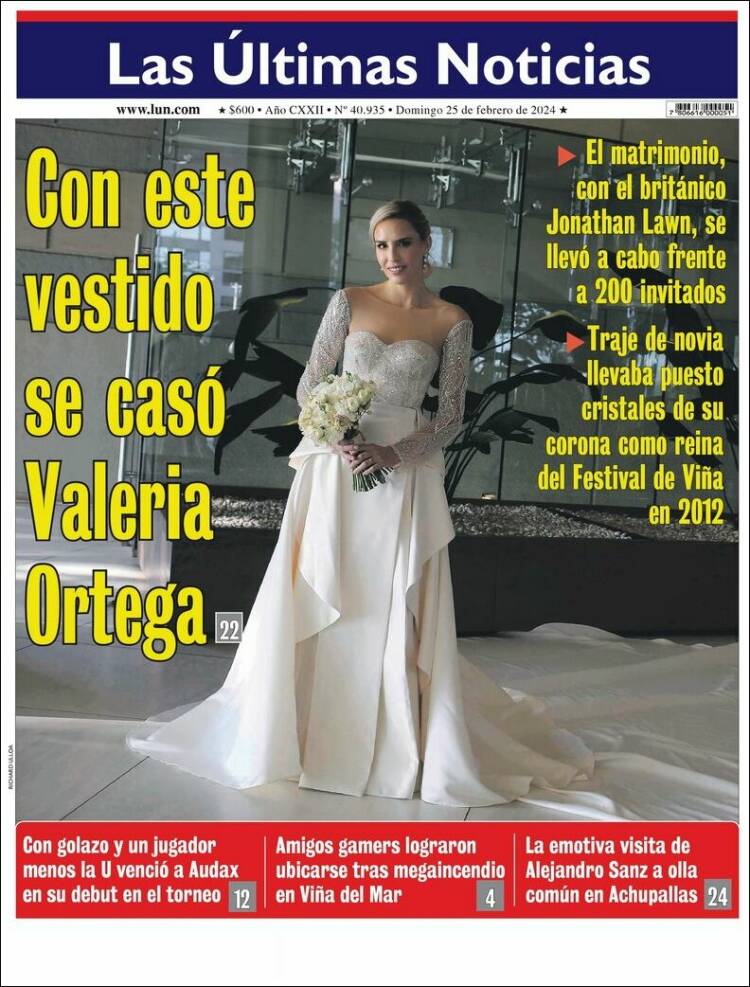 Portada de Las Últimas Noticias (Chile)