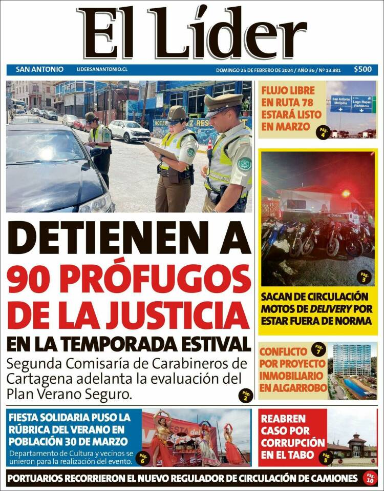 Portada de Lider de San Antonio (Chile)
