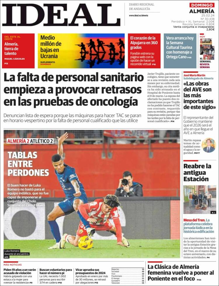 Portada de Ideal Almeria (España)