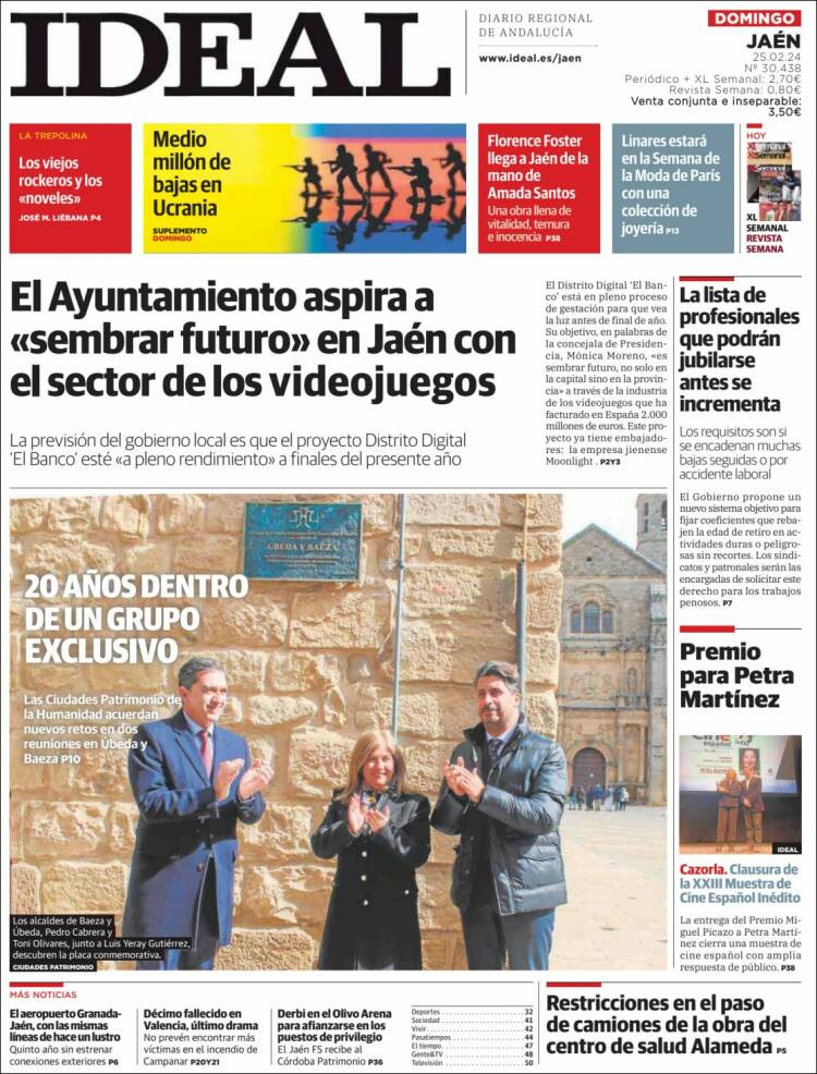 Portada de El Ideal de Jaén (España)