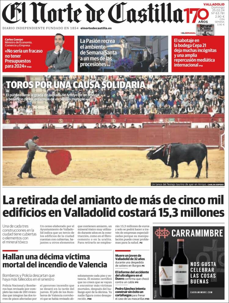 Portada de Norte de Castilla - Valladolid (España)