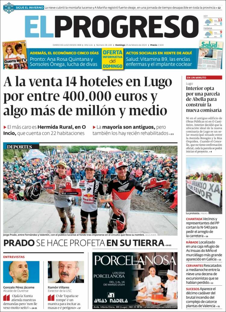 Portada de El Progreso (España)