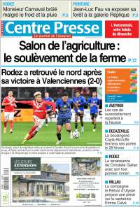 Portada de Centre Presse (Francia)