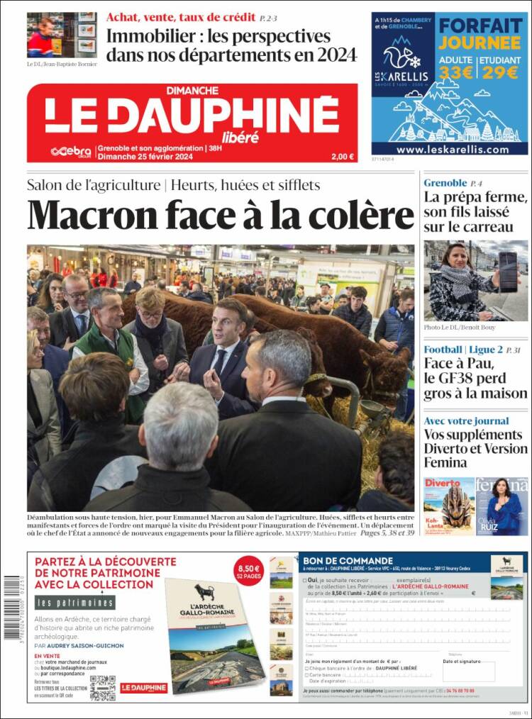 Portada de Le Dauphiné Libéré (Francia)
