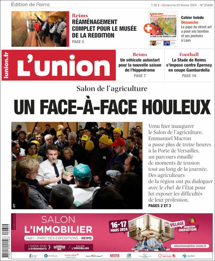 Portada de L'Union (Francia)