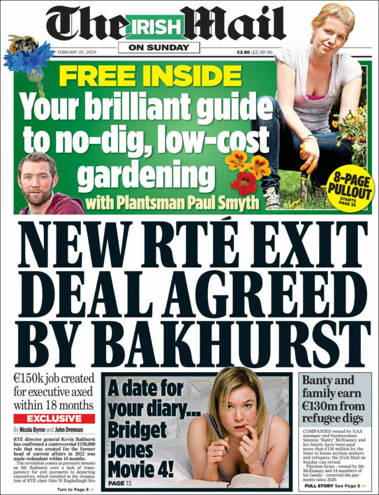 Portada de Irish Daily Mail (Irlanda)