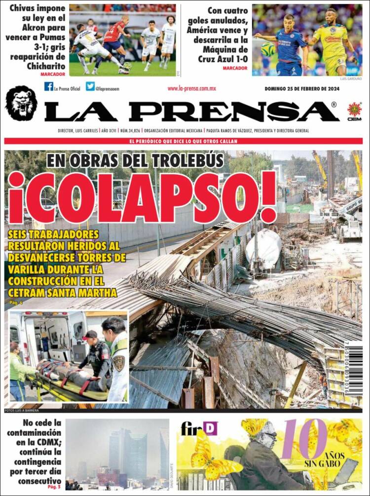 Portada de La Prensa (M&eacute;xico)