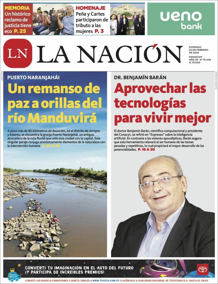 Portada de La Nación (Paraguay)