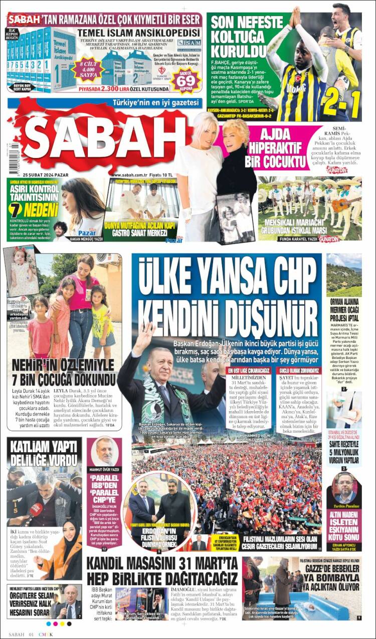 Portada de Sabah (Turqu&iacute;a)