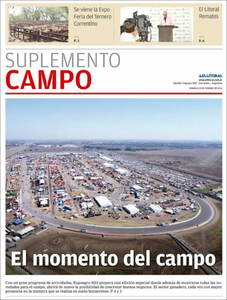 Portada de El Litoral Corrientes (Argentina)