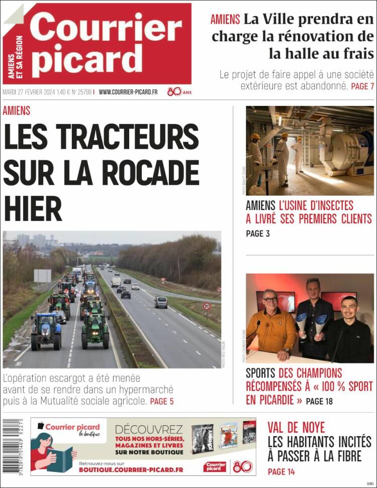 Portada de Courrier Picard (Francia)