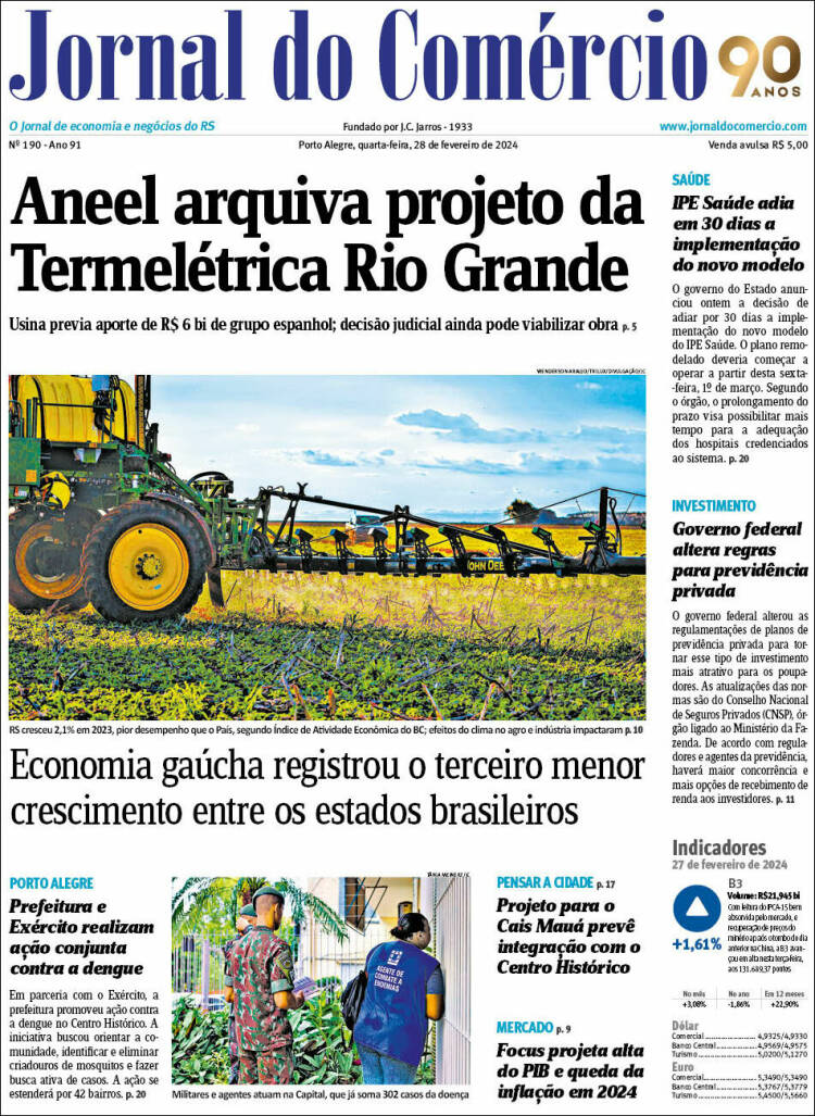 Portada de Jornal do Comércio (Brasil)