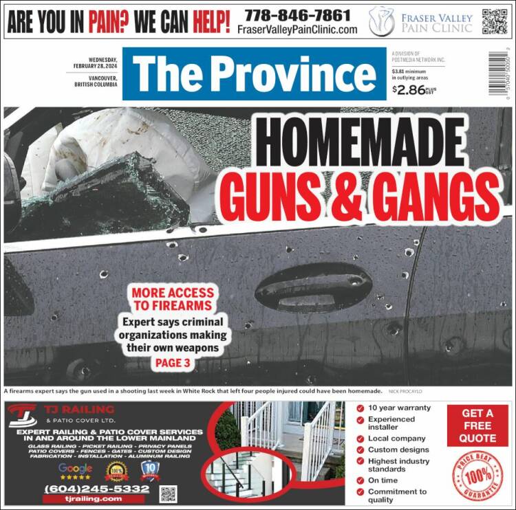 Portada de The Province (Canadá)