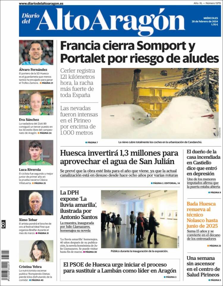 Portada de Diario del AltoAragón (España)